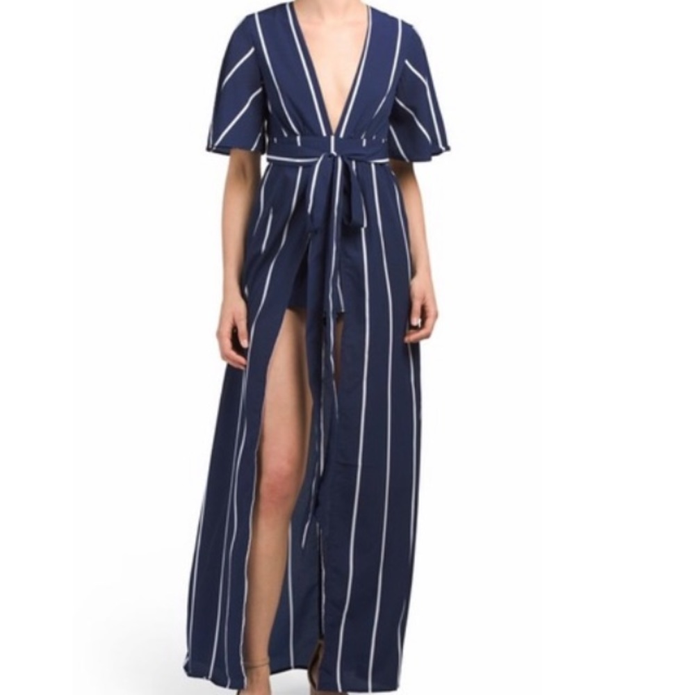 NWT Blue and white romper